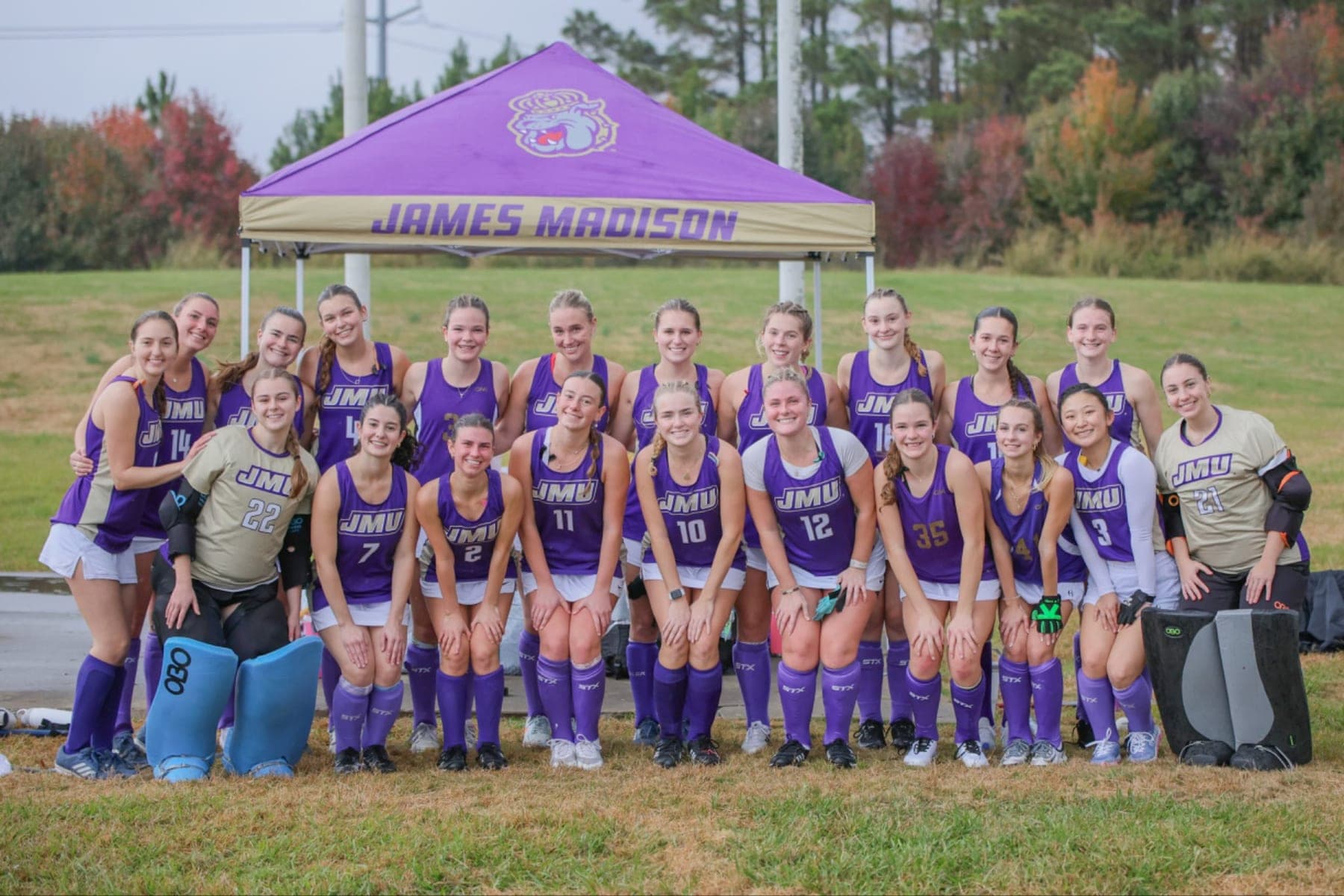 The team under the James Madison tent